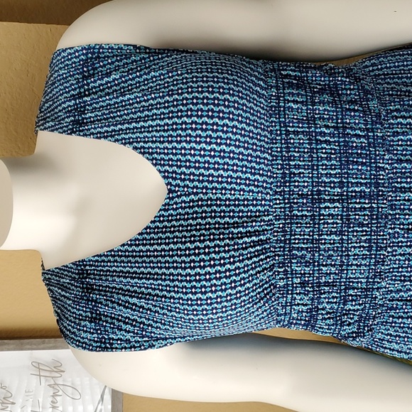 Daisy Fuentes Blue Floral Sleeveless Maxi Dress SIZE: 1X - Picture 2 of 11